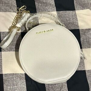 Ruby Jade Elegant White Crossbody Bag